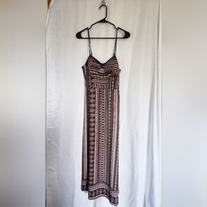 Bohemian Striped Maxi Dress - Multicolor